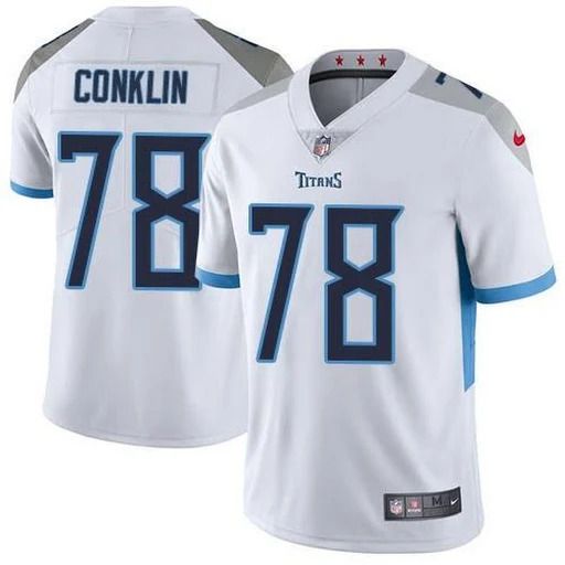 Men Tennessee Titans 78 Jack Conklin Nike Light Blue Vapor Limited NFL Jersey